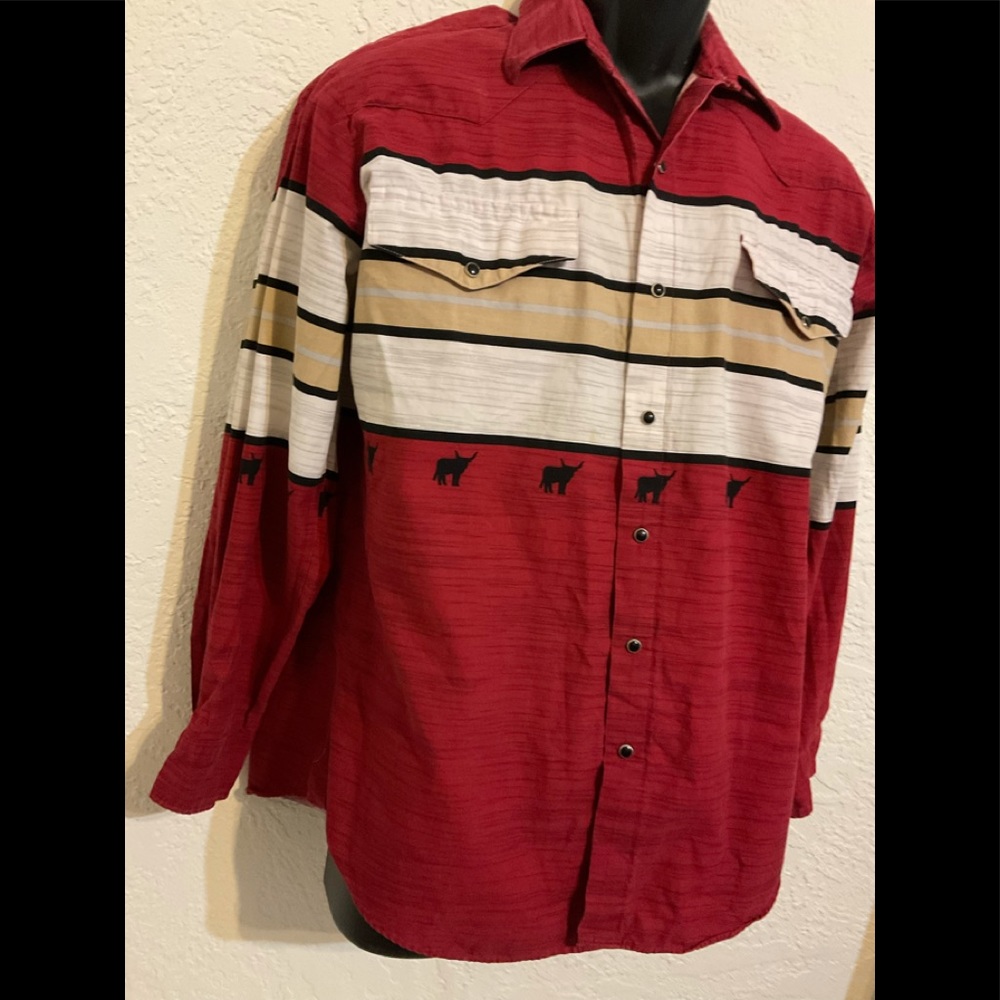 VINTAGE ROPER RED SHIRT XL - Picture 5 of 6